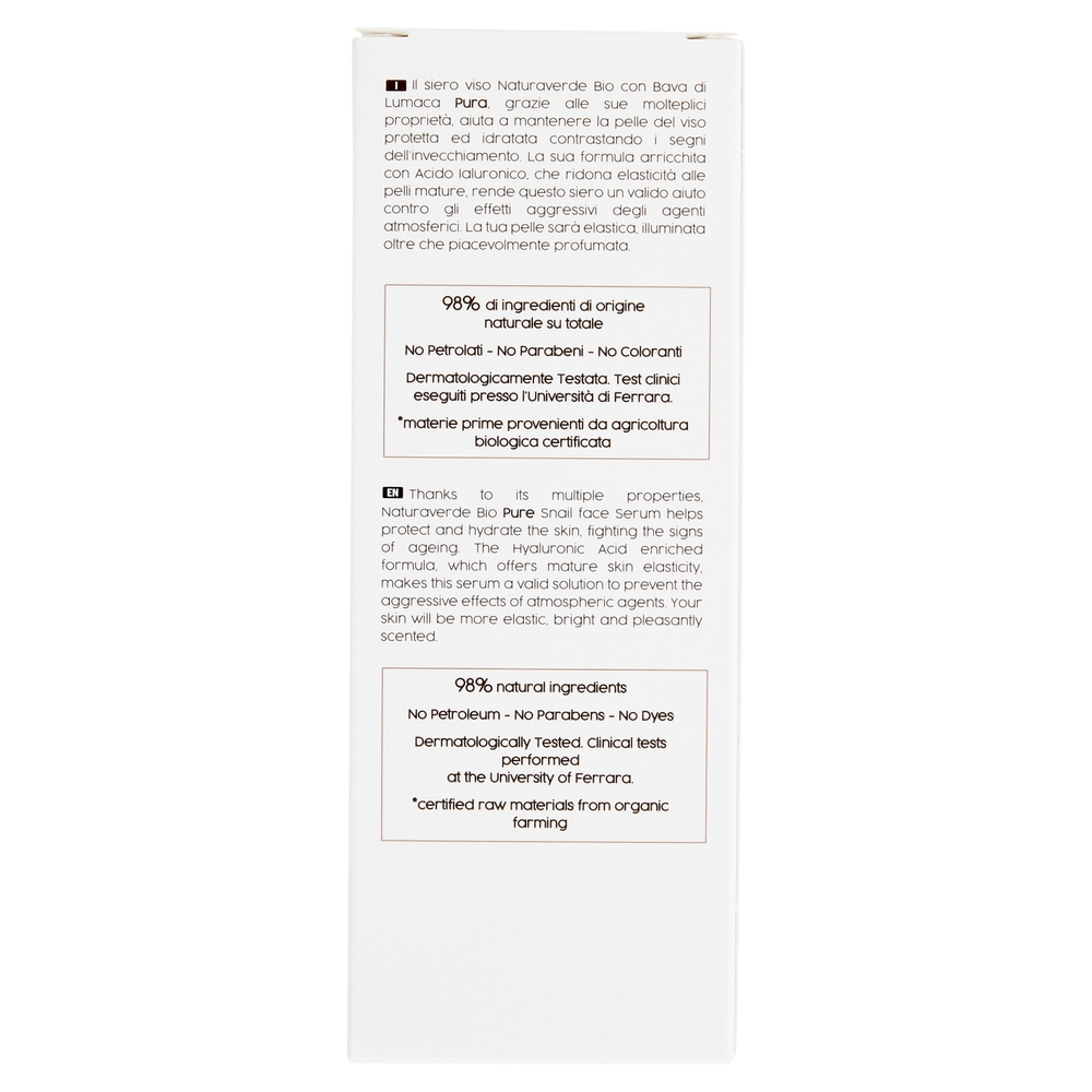 Naturaverde Natural Beauty Bio Bava di Lumaca Siero Viso Rigenerante - Intensivo 60 ml